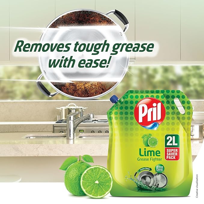 Pril Liquid Dishwash Gel - 2 Litre Pouch - Image 4